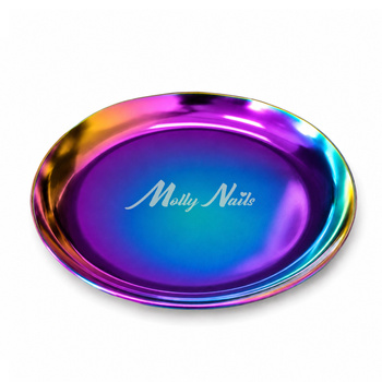 10+1gratis Metalowa tacka na narzędzia MollyNails okrągła rainbow