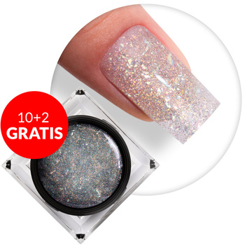 10 + 2 gratis: Gel para uñas «Shine on you Diamond Shine» de MollyLac, sin HEMA ni Di-HEMA, 50 g