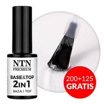200+125gratis Baza Top 2w1 Base&Top Limited Edition twarda samopoziomująca NTN Premium Clear 7g