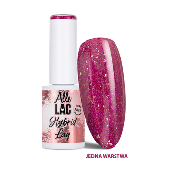 Vernis hybride LED/UV Gel Polish Pinks Fuchsia Glitter AlleLac sans HEMA/Di-HEMA 6 g