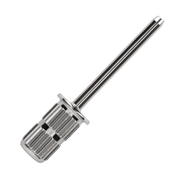 Eje de acero para tapones abrasivos, color plateado