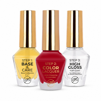 MollyNails Vinyl Effect System 3-STEP Essentials Set – Red