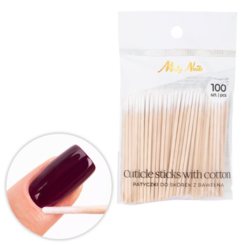 Patyczki higieniczne drewniane Molly Nails 7cm 100szt