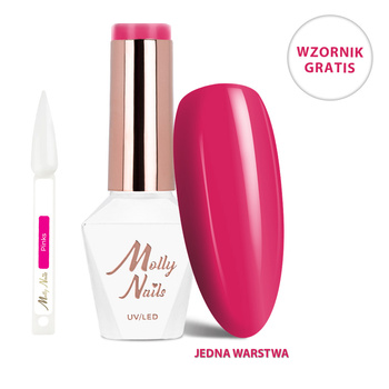Lakier hybrydowy LED/UV Gel Polish La Vie en Rouge Nr 325 Sweet Romance MollyNails HEMA/Di-HEMA Free 8g+ Wzornik Pinks GRATIS
