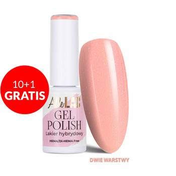 10+1gratis Lakier hybrydowy LED/UV Gel Polish Nudes N26 Blush Shimmer AlleLac HEMA/Di-HEMA Free 6g