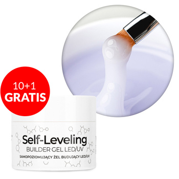 10+1gratis Budujący żel samopoziomujący twardy średniogęsty builder gel self leveling NTN Premium Gentle White HEMA/Di-HEMA Free 50 g
