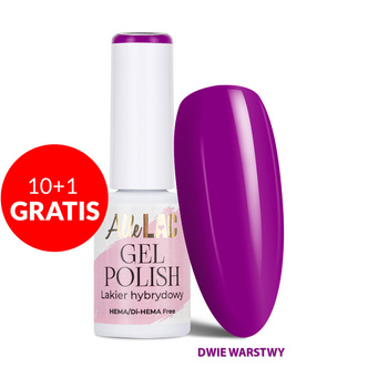 10+1gratis Lakier hybrydowy LED/UV Gel Polish Purples P15 Royal Violet AlleLac HEMA/Di-HEMA Free 6g
