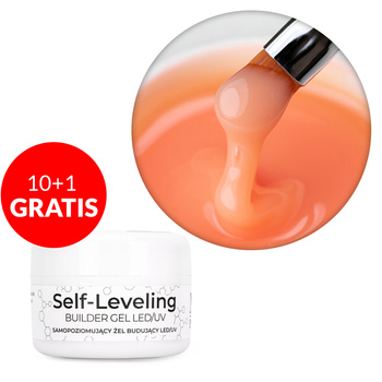 10+1gratis Budujący żel samopoziomujący twardy średniogęsty builder gel self leveling NTN Premium Orange HEMA/Di-HEMA Free 15 g