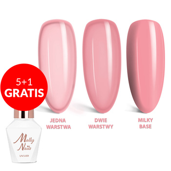 5+1gratis Lakier hybrydowy LED/UV Gel Polish Business Class Nr 311 Nude Blazer MollyNails HEMA/Di-HEMA Free 8g