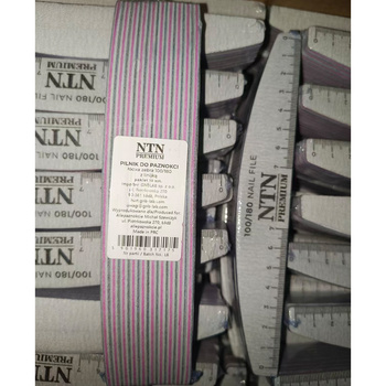 Pilnik do paznokci z linijką łódka zebra 100/180 NTN Premium pakiet 10 szt