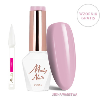Lakier hybrydowy LED/UV Gel Polish La Vie en Rouge Nr 327 Morning Kiss MollyNails HEMA/Di-HEMA Free 8g+ Wzornik Pinks GRATIS