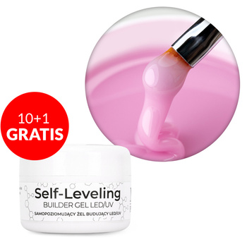 10+1gratis Budujący żel samopoziomujący twardy średniogęsty builder gel self leveling NTN Premium Soft Pink HEMA/Di-HEMA Free 30 g