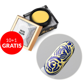 10+1gratis Creative Flow Color Gel  - kreatywny NailArt żel do efektu topniejących, miękkich wzorów Molly Nails Pastel Yellow HEMA/Di-HEMA free 5 g