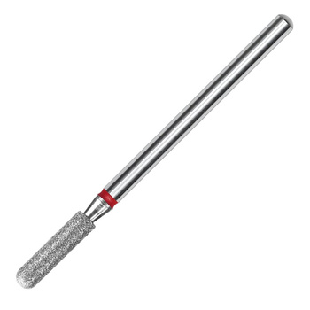 Frez diamentowy zaokrąglony walec Staleks Pro Expert czerwony 2,5/10mm
