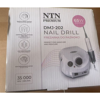 Frezarka do paznokci 65W NTN Premium do manicure pedicure biała DMJ-202 35 000 obrotów