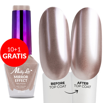10+1gratis Lakier klasyczny MollyLac Mirror efekt lustrzany/metaliczny Nr 12 10 ml