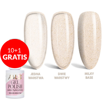 10+1gratis Lakier hybrydowy LED/UV Gel Polish Whites W10 Sand Glitter AlleLac HEMA/Di-HEMA Free 6g