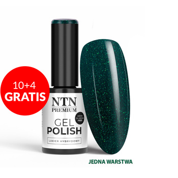 10+4gratis Lakier hybrydowy LED/UV Gel Polish Greens Nr 557 Limited Edition NTN Premium HEMA/Di-HEMA Free 5g