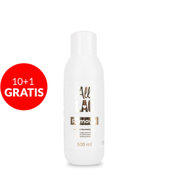 10+1gratis Remover płyn do zdejmowania hybrydy akrylu tipsów AlleLac Remover 500 ml