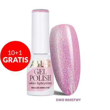 10+1gratis Lakier hybrydowy LED/UV Gel Polish Pinks PI39 Rosy Glow AlleLac HEMA/Di-HEMA Free 6g