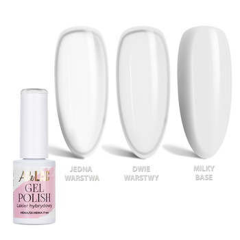 Lakier hybrydowy LED/UV Gel Polish Whites W8 Milky White AlleLac HEMA/Di-HEMA Free 6g