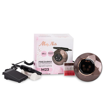 Frezarka do paznokci 68W MollyNails do manicure pedicure brązowa M23 50 000 obrotów