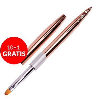 10+1gratis Pędzelek do żelu golden owalny Molly Nails Nr 6