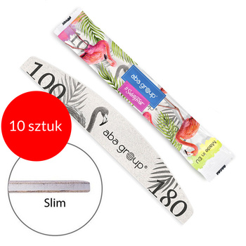 10sztuk Pilnik do paznokci Bezpieczny Pakiet Slim łódka półksiężyc 100/180 Aba Group