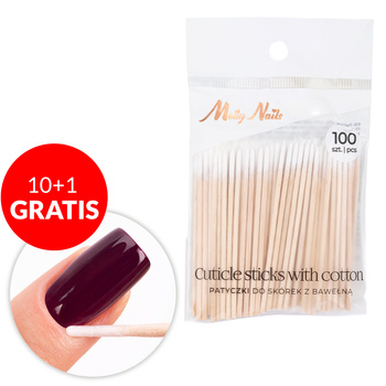 10+1gratis Patyczki higieniczne drewniane Molly Nails 7cm 100szt