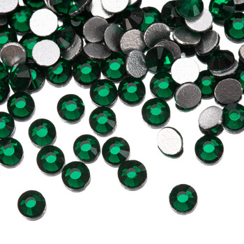 Cyrkonie do paznokci szklane SS10 Emerald ok.50 szt.