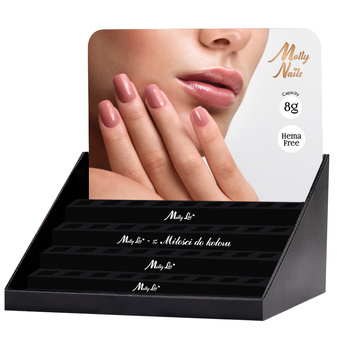 Ekspozytor na 45 lakierów hybrydowych Molly Nails 8g - pusty