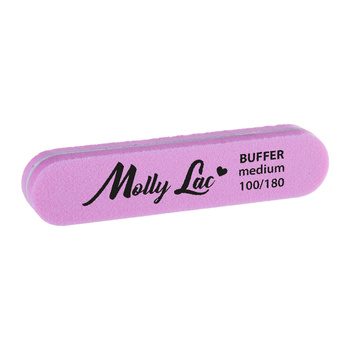 Polerka dwustronna Buffer mini prosta Medium 100/180 MollyLac 5 sztuk