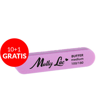 10+1gratis Polerka dwustronna Buffer mini prosta Medium 100/180 MollyLac 5 sztuk