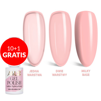 10+1gratis Lakier hybrydowy LED/UV Gel Polish Nudes N24 Tender Pink AlleLac HEMA/Di-HEMA Free 6g