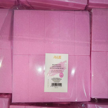 Polerka mini dwustronna Buffer 100/180 AlleLac różowa 50 szt