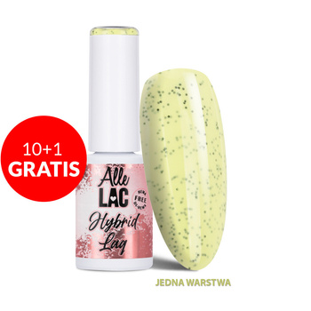 10+1gratis Lakier hybrydowy LED/UV Gel Polish Yellows Y1 Lemon Dots AlleLac HEMA/Di-HEMA Free 6g
