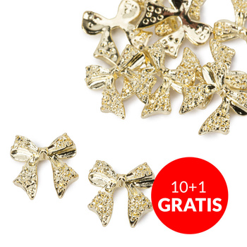 10+1gratis Ozdoby do paznokci kokardki 3D Molly Nails Nr 4 10 szt