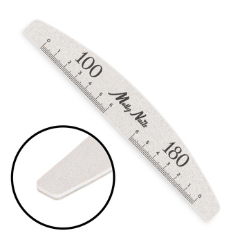 Pilnik mineralny do paznokci łódka półksiężyc 100/180 standard MollyNails
