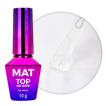 Mat Top Molly Nails matowy top nawierzchniowy no wipe bez przemywania HEMA/Di-HEMA Free Clear 10g