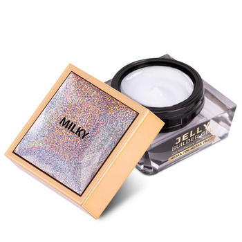 Budujący gęsty żel twardy galaretka Jelly Builder Gel Molly Nails Milky HEMA/Di-HEMA Free 50g