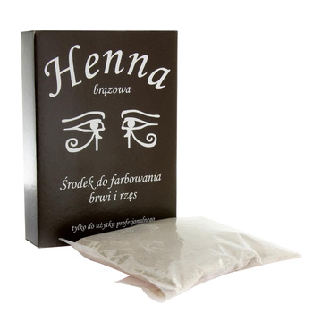 Henna szczecińska w proszku do farbowania brwi i rzęs brązowa 25 g