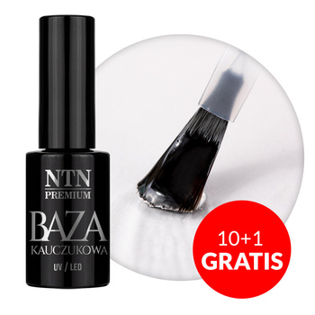 10+1gratis Baza średnio elastyczna kauczukowa Rubber Base NTN Premium Clear 5g
