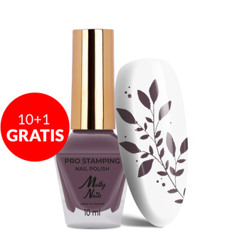 10+1gratis Lakier do stempli i stampingu Molly Nails PRO Stamping Dark Purple Nr 14 10ml