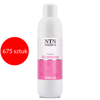675szt Aceton kosmetyczny NTN Premium płyn do usuwania lakieru hybrydowego 1000ml