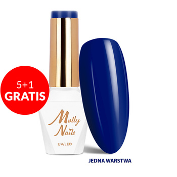 5+1gratis Lakier hybrydowy LED/UV Gel Polish The Trend Edit Nr 306 Deep Navy MollyNails HEMA/Di-HEMA Free 8g