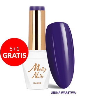 5+1gratis Lakier hybrydowy LED/UV Gel Polish The Trend Edit Nr 305 Nightfall MollyNails HEMA/Di-HEMA Free 8g