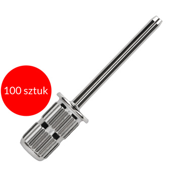 100sztuk Stalowy trzpień nośnik mandrel do kapturków ściernych srebrny