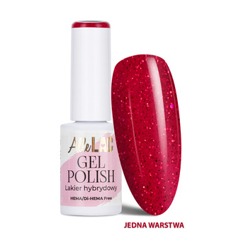 Lakier hybrydowy LED/UV Gel Polish Reds R15 Fiery Sparkle AlleLac HEMA/Di-HEMA Free 6g