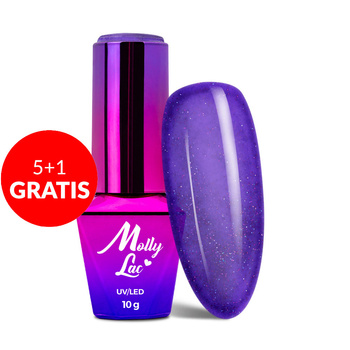 5+1gratis Lakier hybrydowy MollyLac Winter Crystalize Eternal Beauty 10g Nr 226
