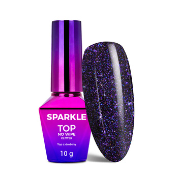 Top LED/UV no wipe brokatowy Molly Nails Sparkle Top Zodiac 10g